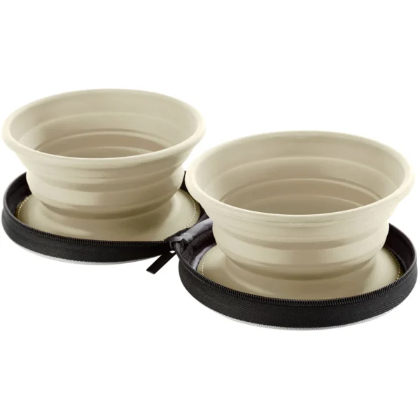 Πτυσσόμενα μπολ βόλτας Σετ HUNTER List 750ml μπεζ