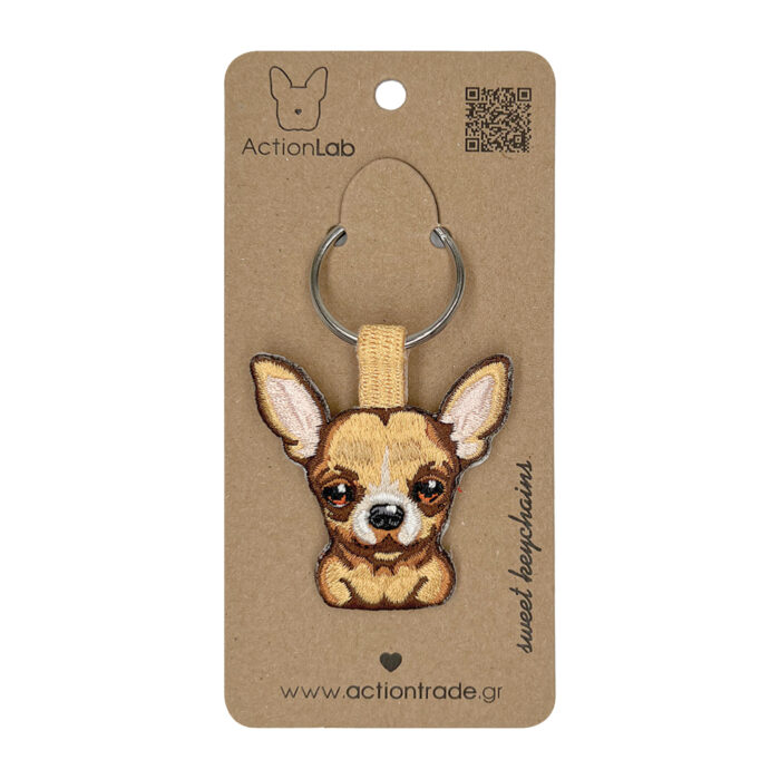 Χειροποίητο Μπρελόκ Chihuahua Brown