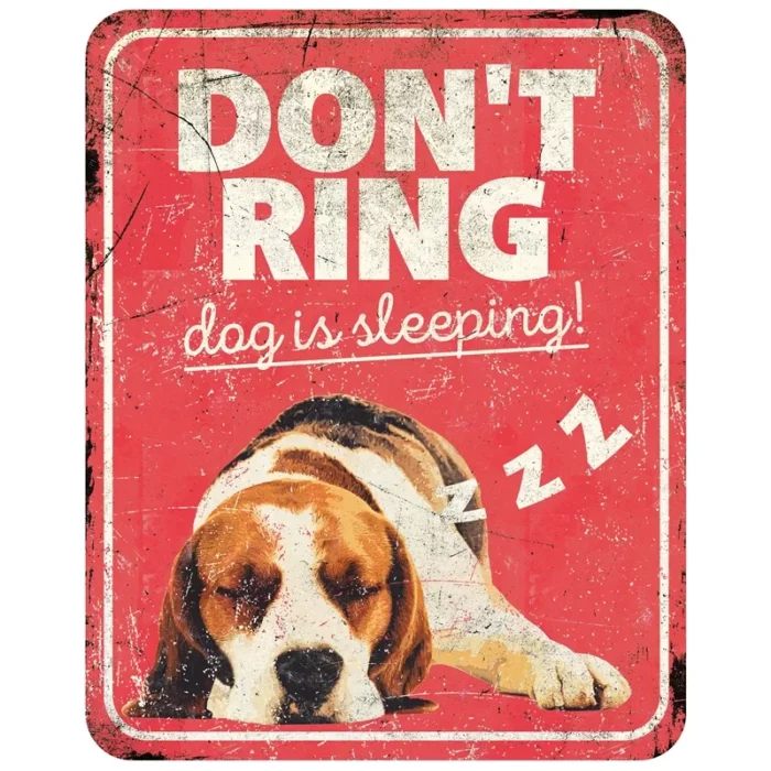 Ταμπέλα ''Προσοχή σκύλος'' EBI Warning Sign Beagle Red