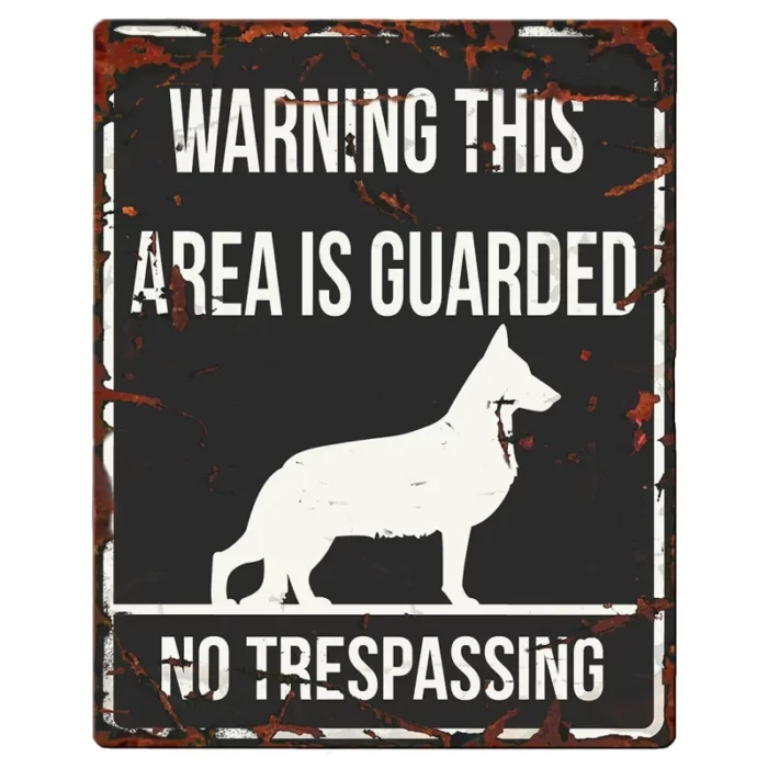 Προειδοποιητική Ταμπέλα ”Προσοχή Σκύλος” German Shepherd