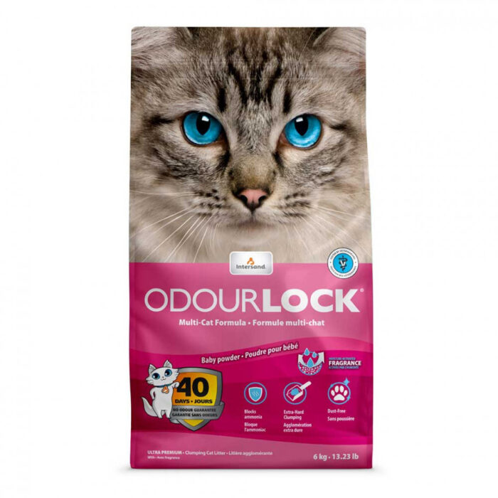 Άμμος Γάτας Odourlock Με άρωμα baby powder