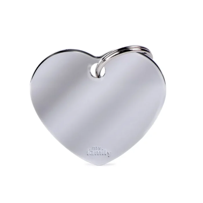 My Family Ταυτότητα Basic chrome Ασημί Inox Καρδιά - Image 2
