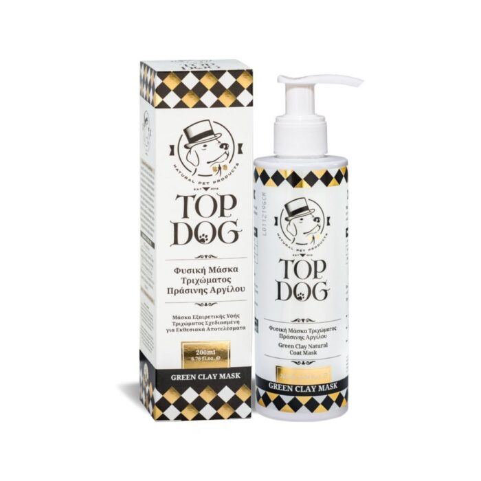 Φυσική μάσκα αργίλου Top Dog Green clay mask 200ml