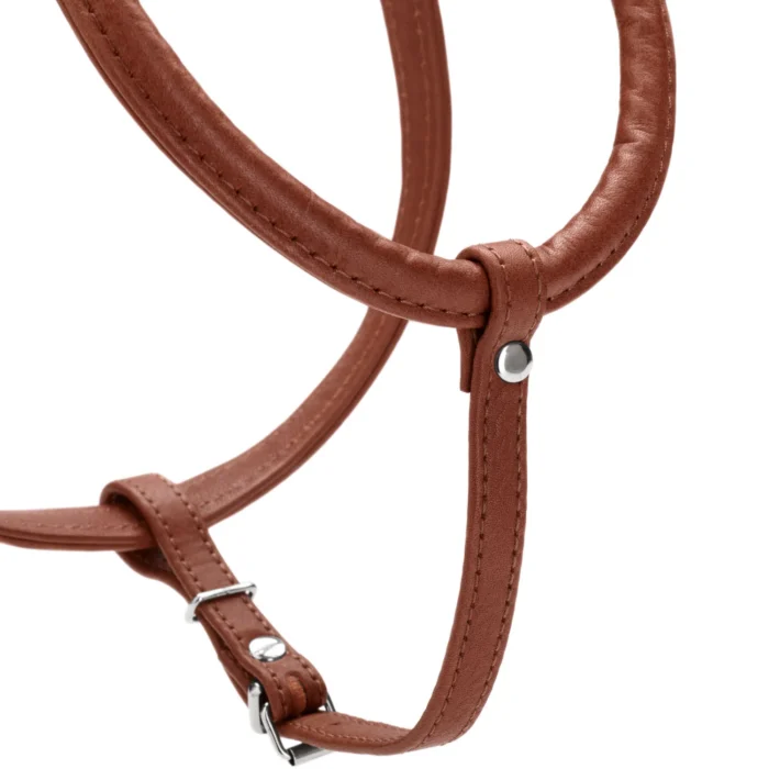 Δερμάτινο σαμαράκι HUNTER Round & soft canadian up luxus SWAROVSKI - Image 2