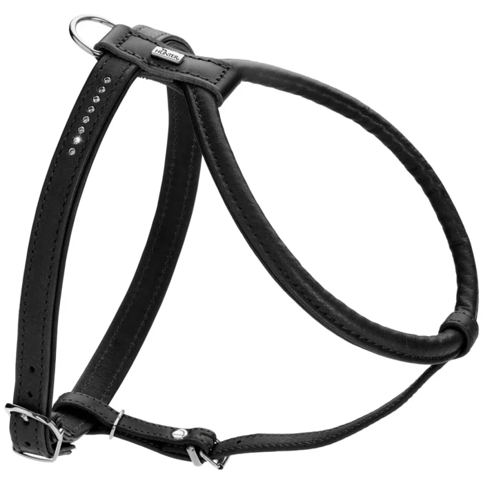 Δερμάτινο σαμαράκι HUNTER Round & soft canadian up luxus SWAROVSKI - Image 5