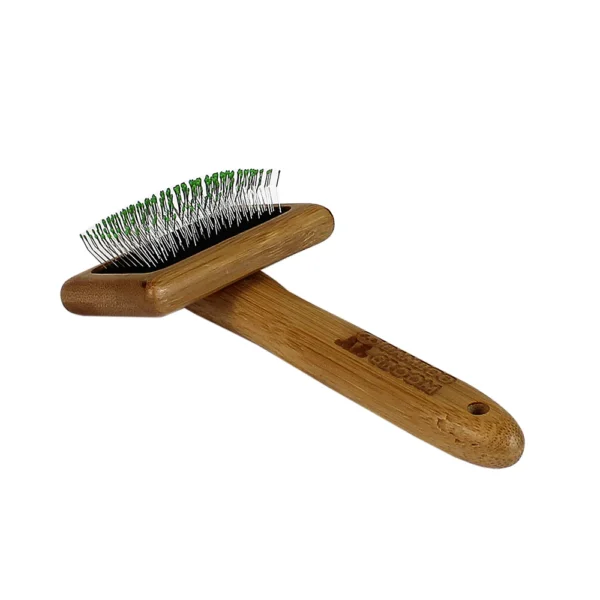 Βούρτσα Bamboo Groom Soft Slicker Brush with Stainless Steel Pins & Comfort Tips