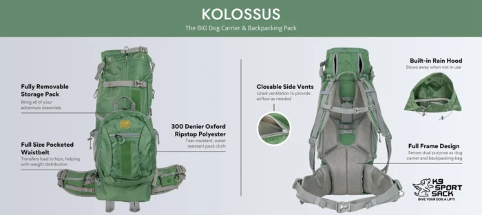 Τσάντα μεταφοράς πλάτης - Backpack K9 Sportsack Kolossus - Image 7