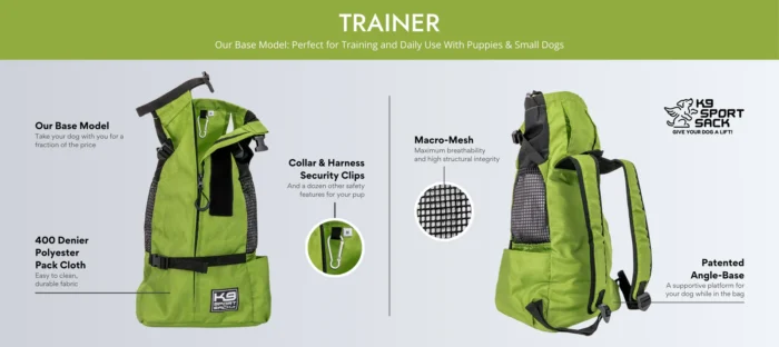 Τσάντα μεταφοράς πλάτης - Backpack K9 Sportsack Trainer Puppy & Small dog - Image 6