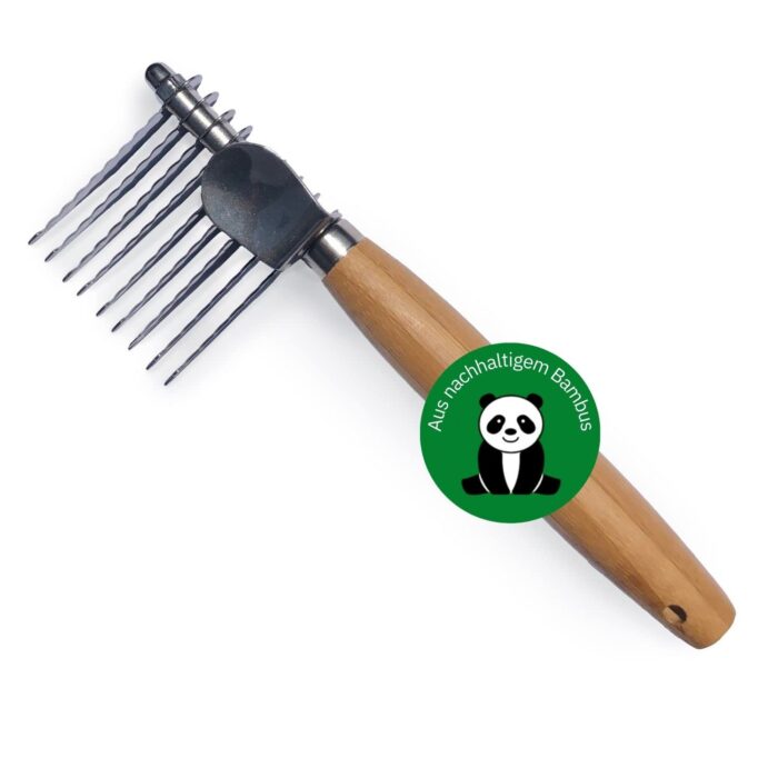 Χτένα για τους κόμπους Bamboo Groom Demmating rake - Image 2