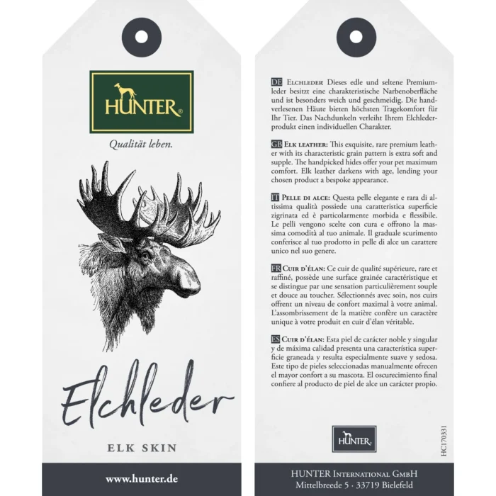 Δερμάτινο περιλαίμιο HUNTER Round and soft elk - Image 4