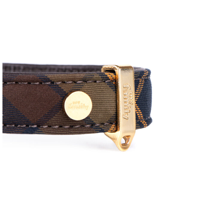 Δερμάτινο περιλαίμιο My Family Hermitage Tartan brown - Image 4
