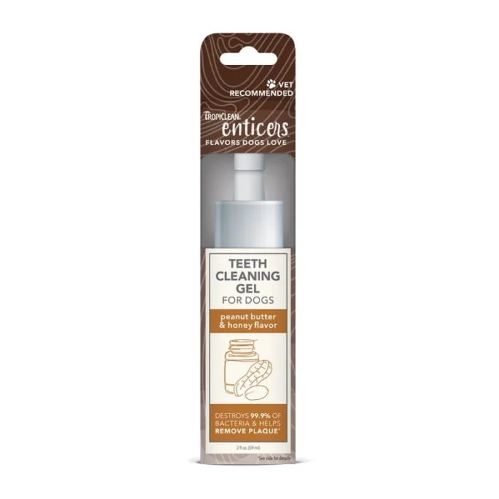 Gel στόματος TROPICLEAN Enticers Teeth Cleaning Gel Peanut Butter And Honey 59ml