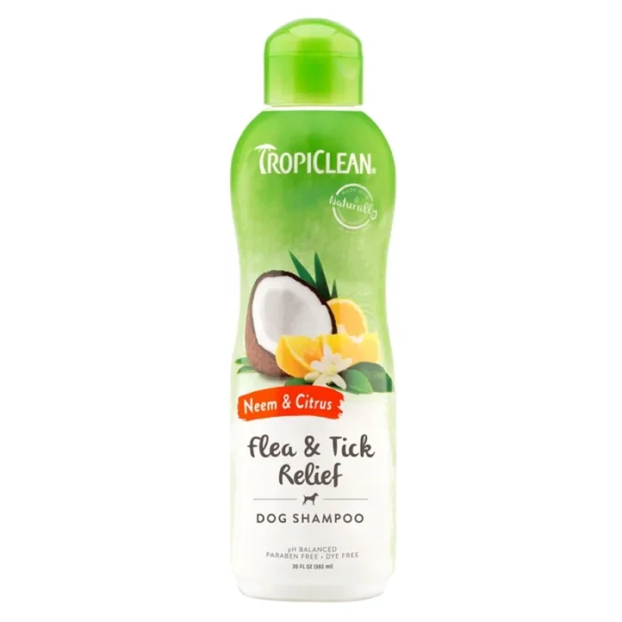 Σαμπουάν TROPICLEAN Flea & Tick Relief Shampoo Εκχύλισμα Νιμ & Εσπεριδοειδή 592ml