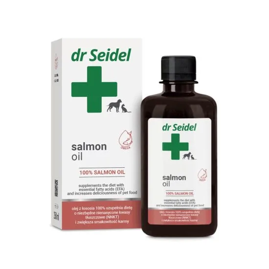 100% λάδι σολομού σκύλου και γάτας Dr Seidel salmon oil 250ml