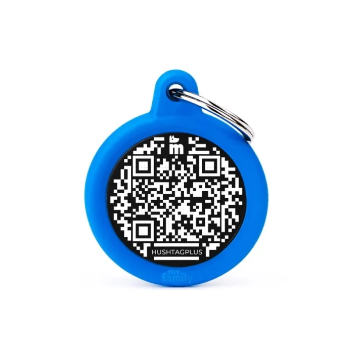 Ταυτότητα My Family Hushtag QR CODE Κύκλος Μπλε