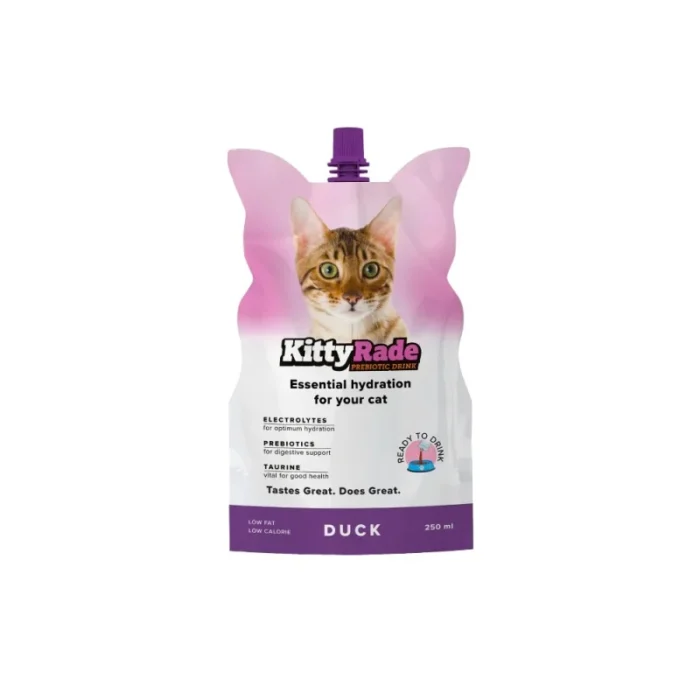Ηλεκτρολύτες γάτας Kitty Rade με πάπια 250ml