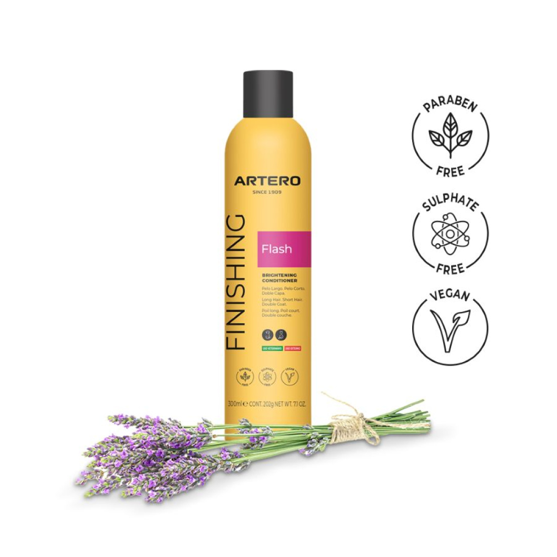 Επαγγελματικό σπρέι λάμψης και αναδόμησης ARTERO Brightening Conditioner Flash 300ml - Image 2