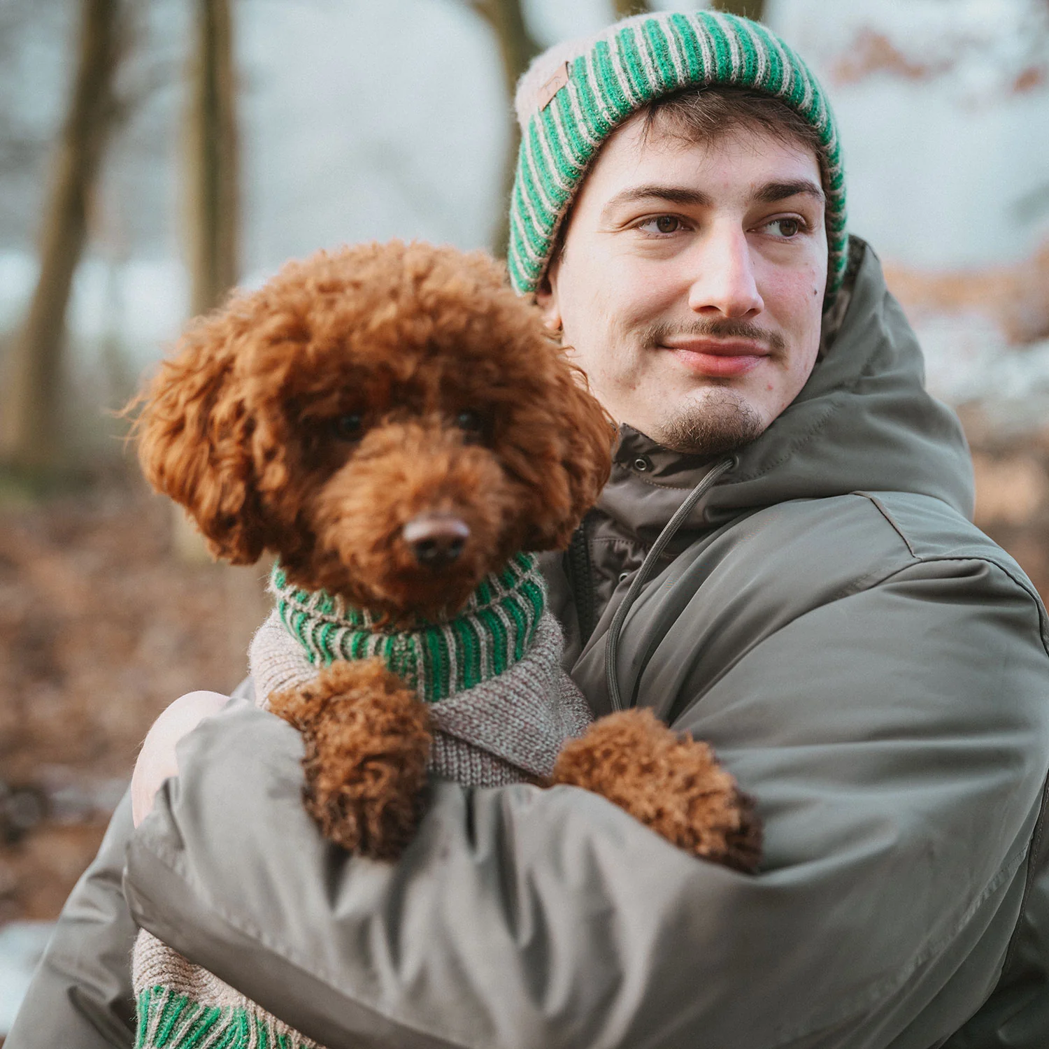 Σετ πουλόβερ σκύλου με σκούφο HUNTER Set Odense - Image 13