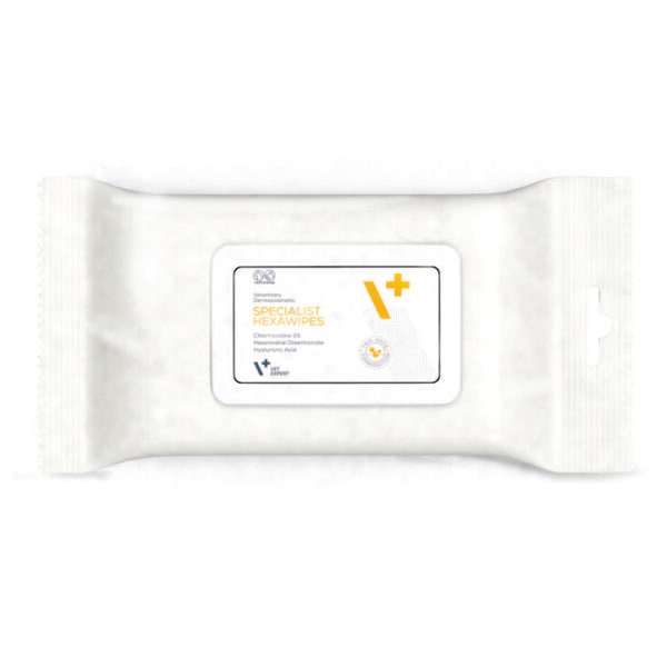 Υποαλλεργικά υγρά μαντηλάκια VET EXPERT Specialist Hexawipes 40 τεμάχια