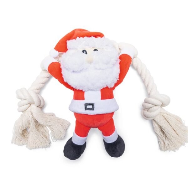 Χριστουγεννιάτικο παιχνίδι σκύλου BEEZTEES Άγιος Βασίλης με σχοινί