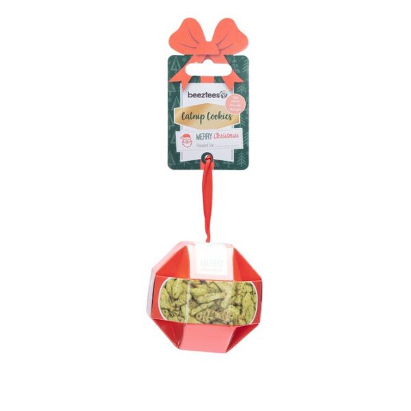 Χριστουγεννιάτικες λιχουδιές γάτας BEEZTEES Christmas Catnip cookies με σολωμό 30gr