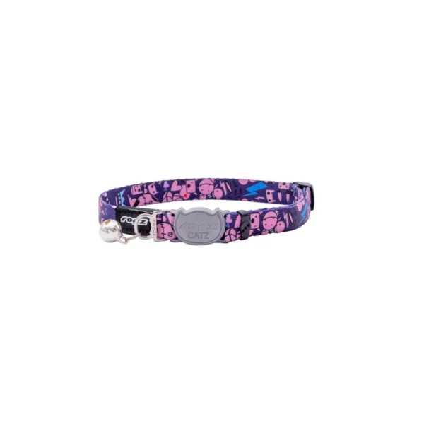 Περιλαίμιο γάτας ROGZ Fusion Safety Collar Punk Purple