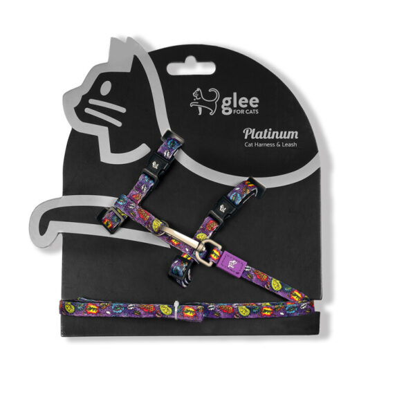 Σετ σαμαράκι με οδηγό γάτας GLEE Platinum Purple Boom