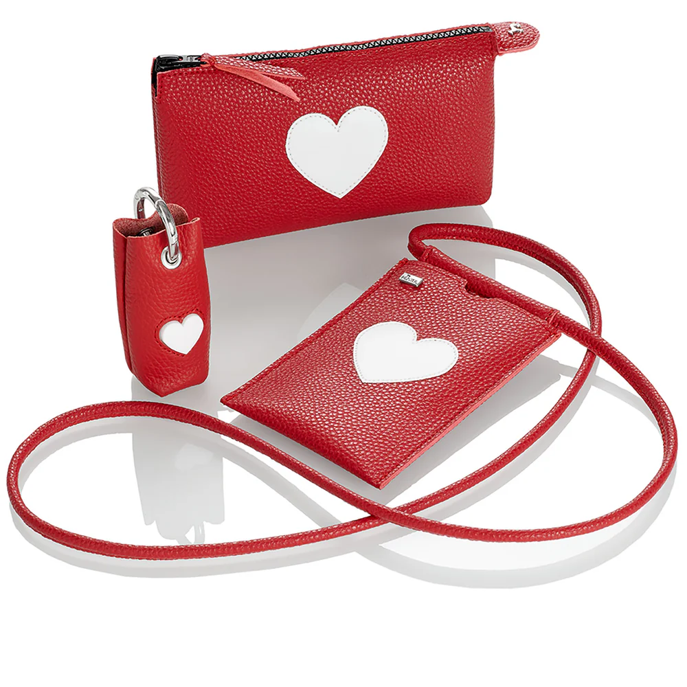 Δερμάτινη θήκη για τα σακουλάκια υγιεινής HUNTER Love κόκκινο - Image 7