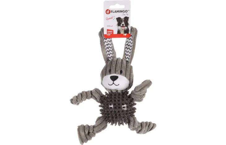 Παιχνίδι σκύλου FLAMINGO Gommy rabbit with ball - Image 3