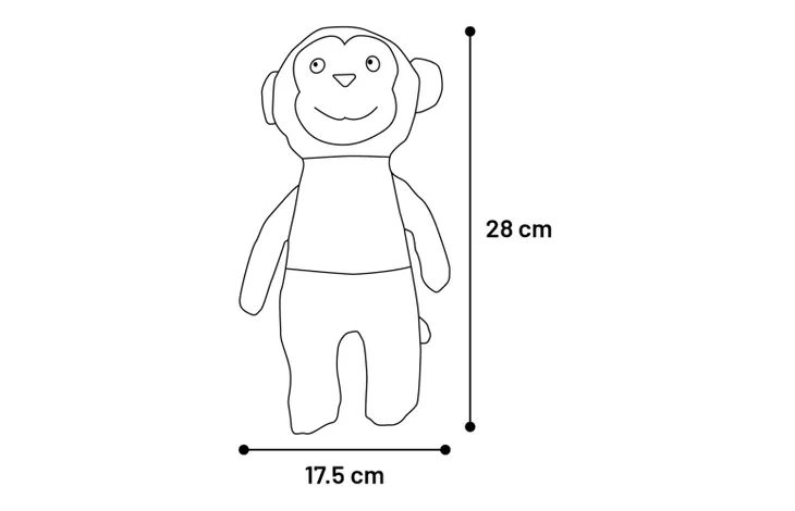 Παιχνίδι σκύλου FLAMINGO Jiji Monkey blue - Image 3