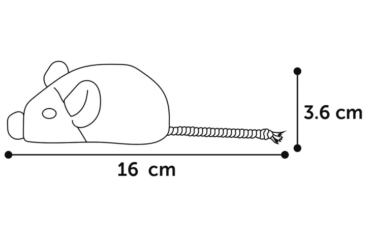 Παιχνίδι γάτας FLAMINGO Natural mouse grey with catnip - Image 3