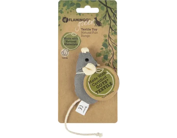 Παιχνίδι γάτας FLAMINGO Natural mouse grey with catnip