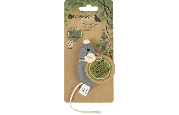Παιχνίδι γάτας FLAMINGO Natural mouse grey with catnip